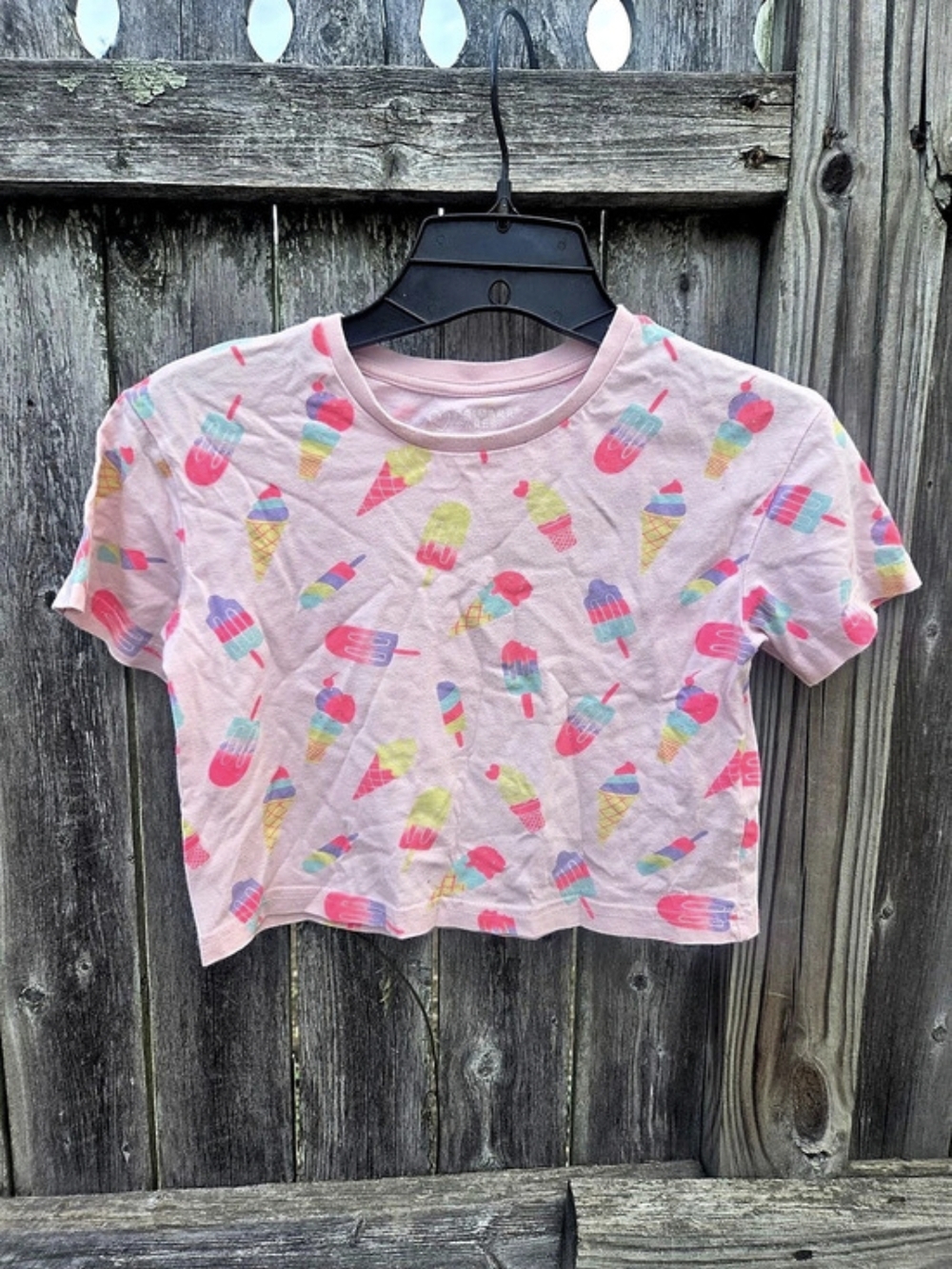 Primark Girls Short Sleeve Ice Cream Tee Size 6-7 Years